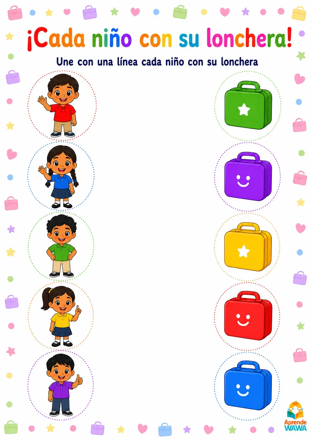 Lámina de 🧩 Actividades de Relación – Pensamiento lógico para pequeños