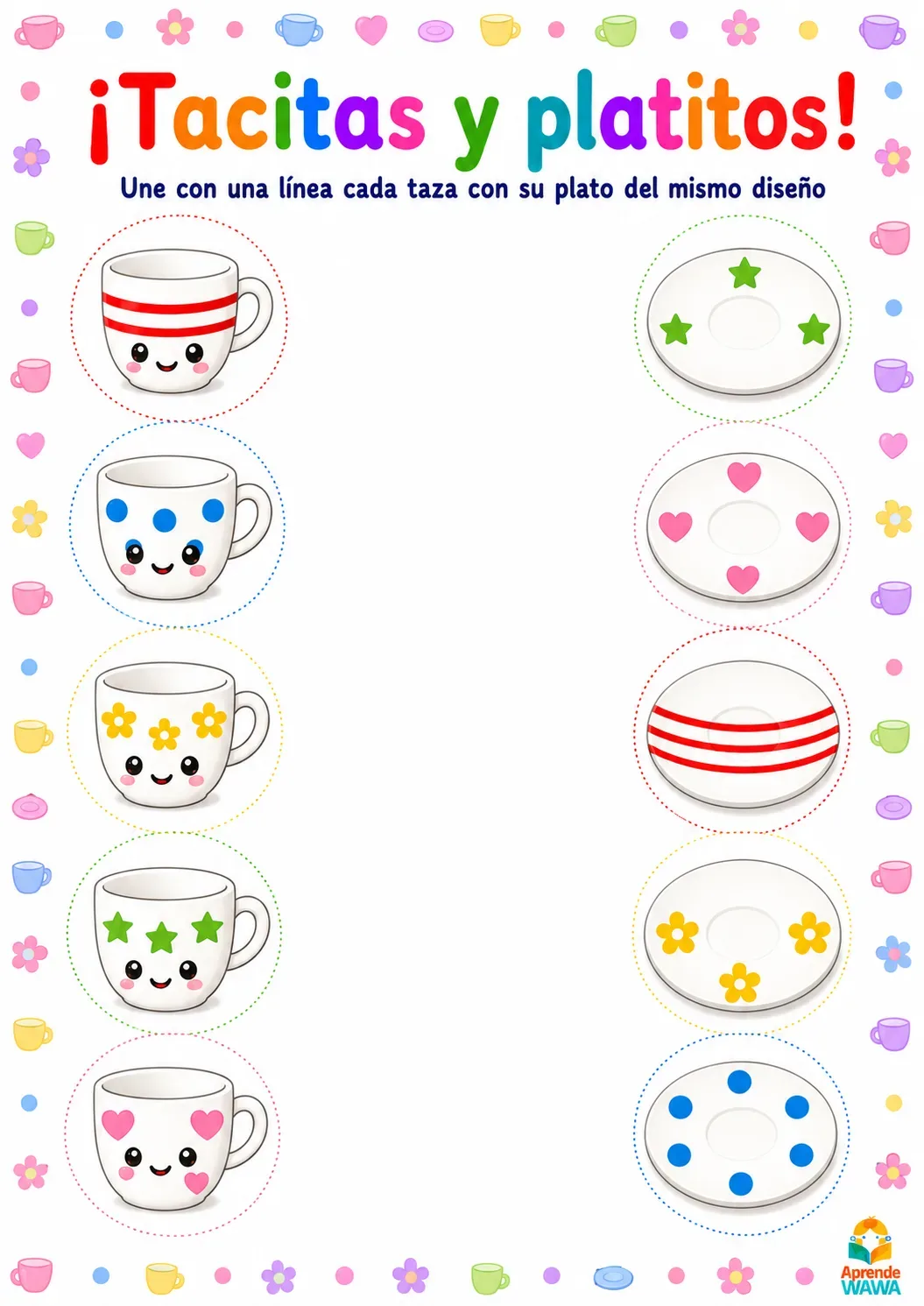 Lámina de 🧩 Actividades de Relación – Pensamiento lógico para pequeños