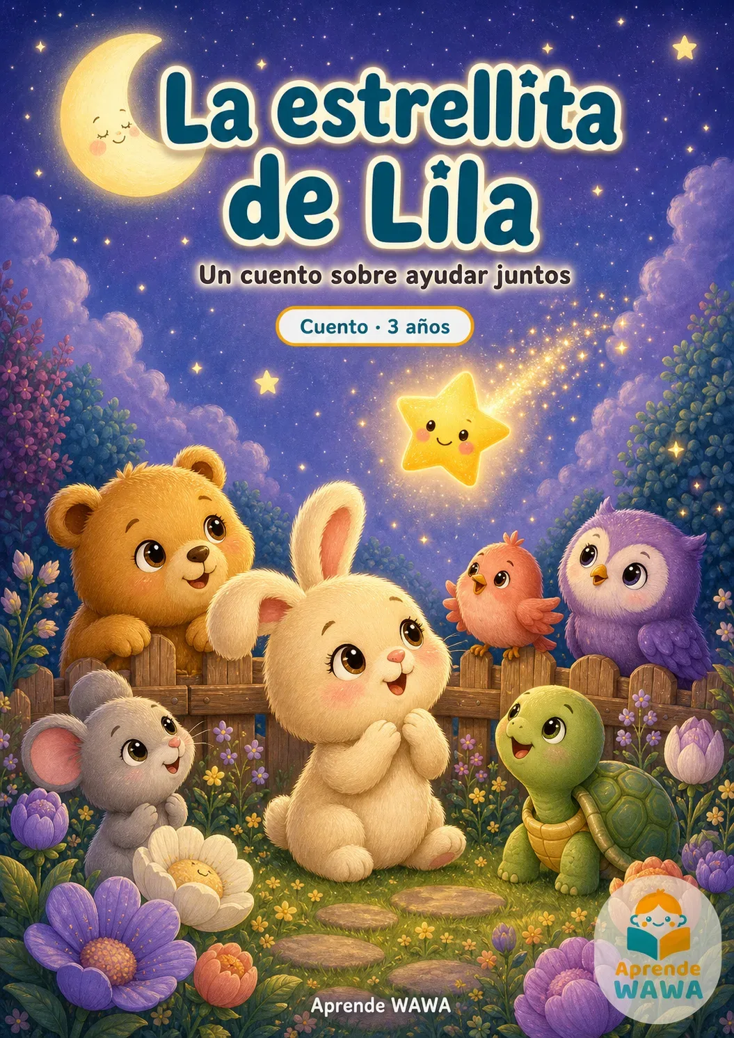 Lámina de Cuento infantil sobre la amistad y la ayuda: La estrellita de Lila