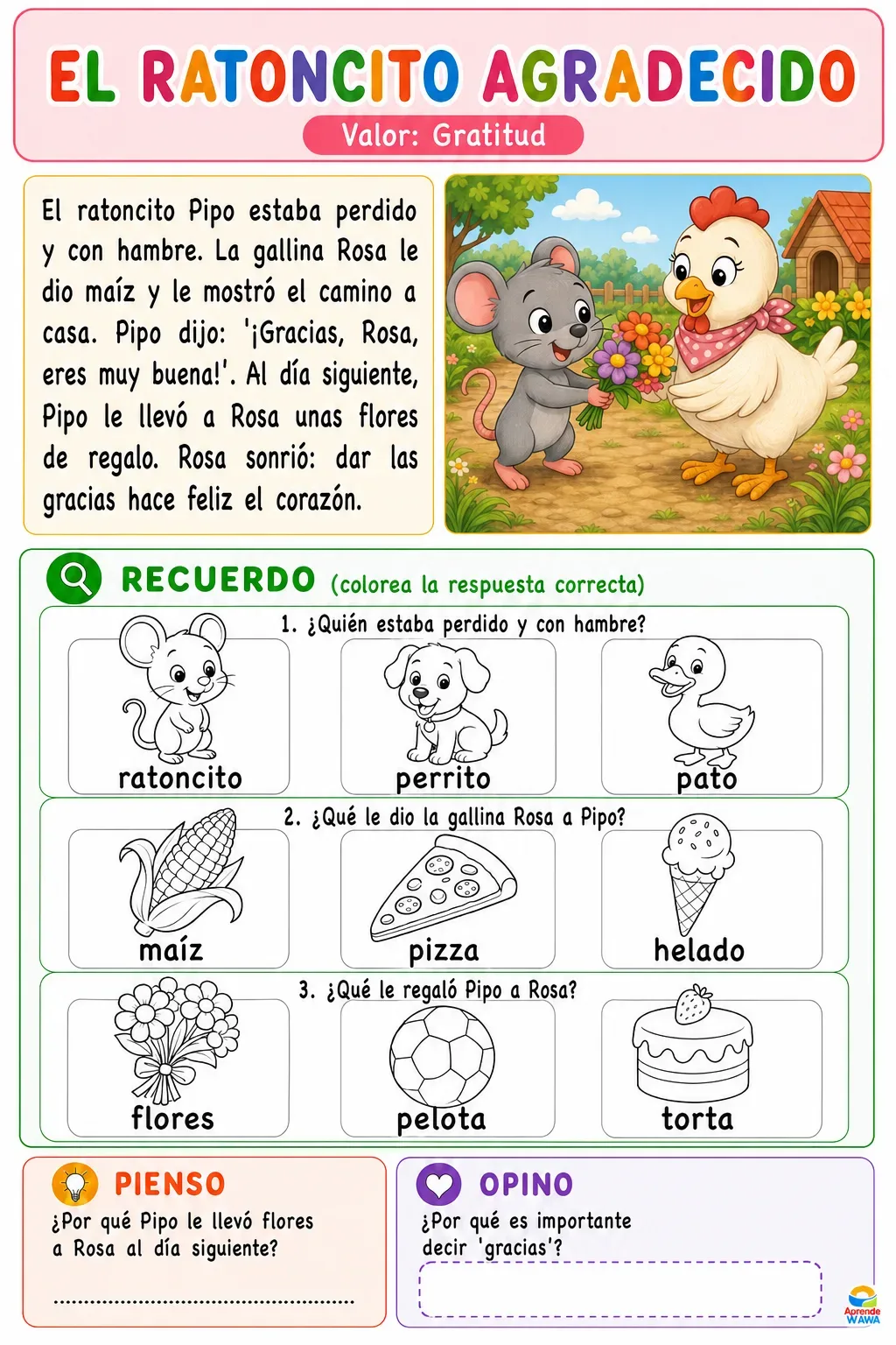 Lámina de 📖 Fichas de Comprensión Lectora – Preguntas literales, inferenciales y criteriales