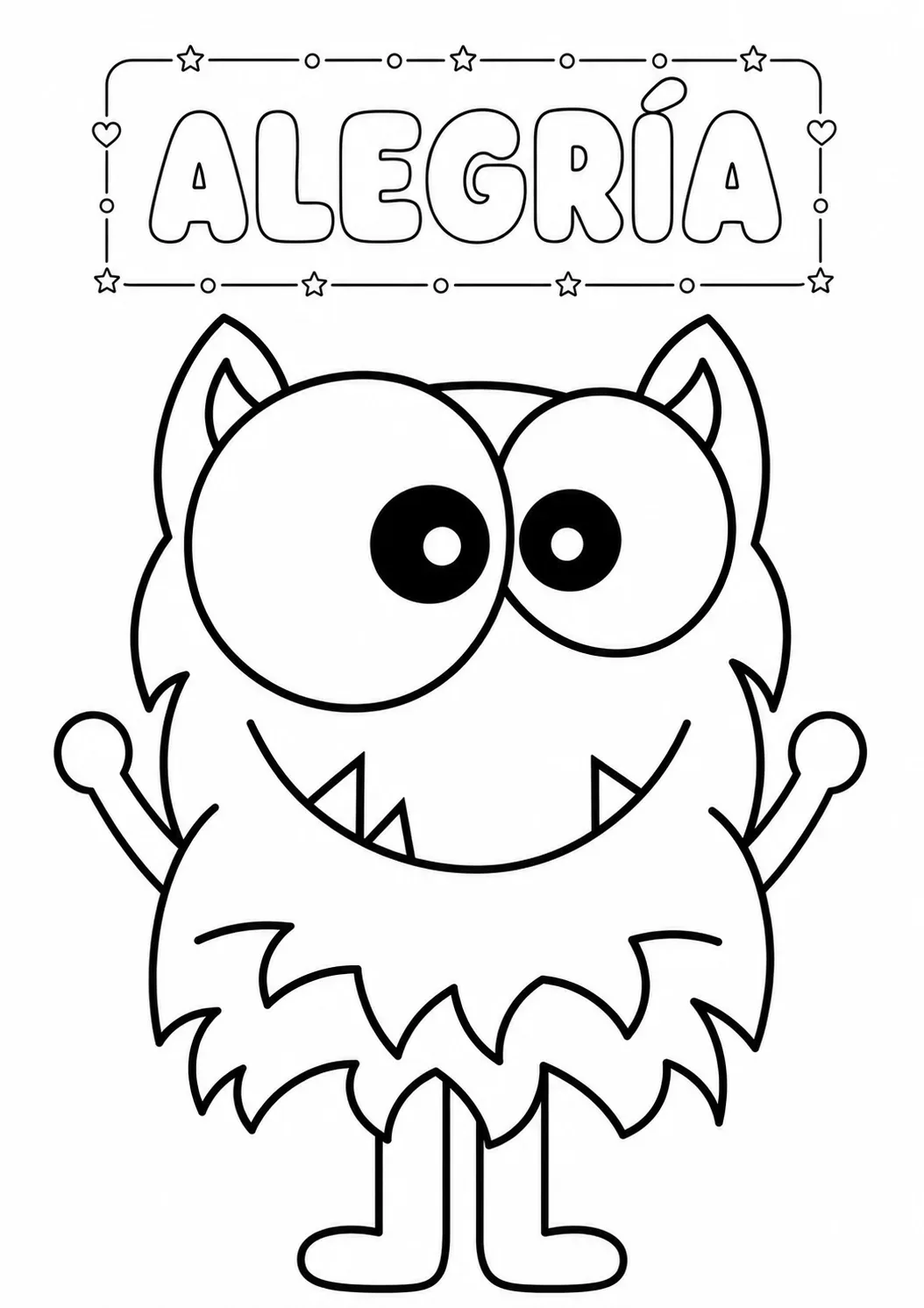 Lámina de 👾 Monstruos de las Emociones – Láminas ilustradas + Fichas para colorear