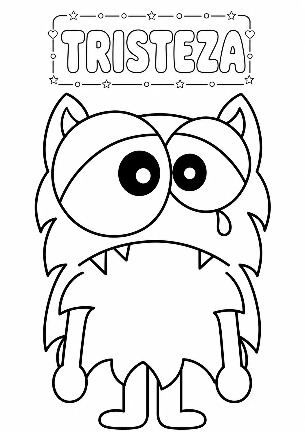 Lámina de 👾 Monstruos de las Emociones – Láminas ilustradas + Fichas para colorear