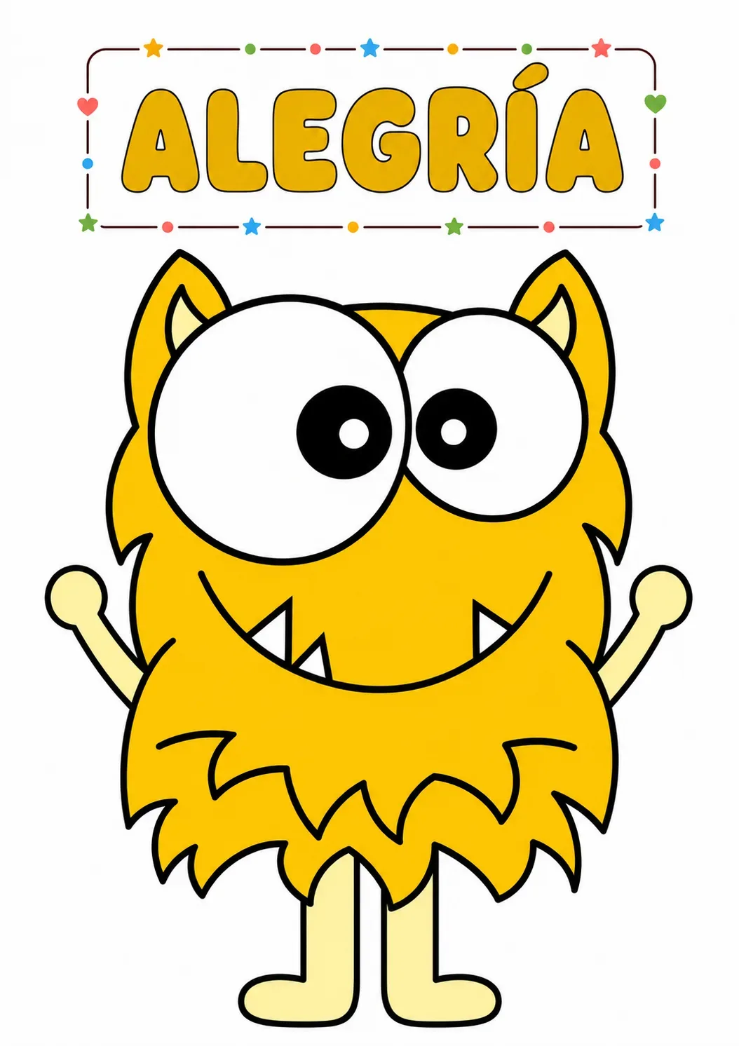 Lámina de 👾 Monstruos de las Emociones – Láminas ilustradas + Fichas para colorear