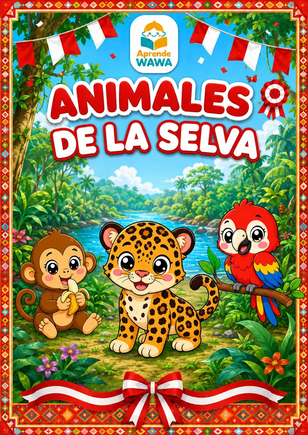Vista previa de Animales de la Selva Peruana – Láminas ilustradas + Fichas para colorear