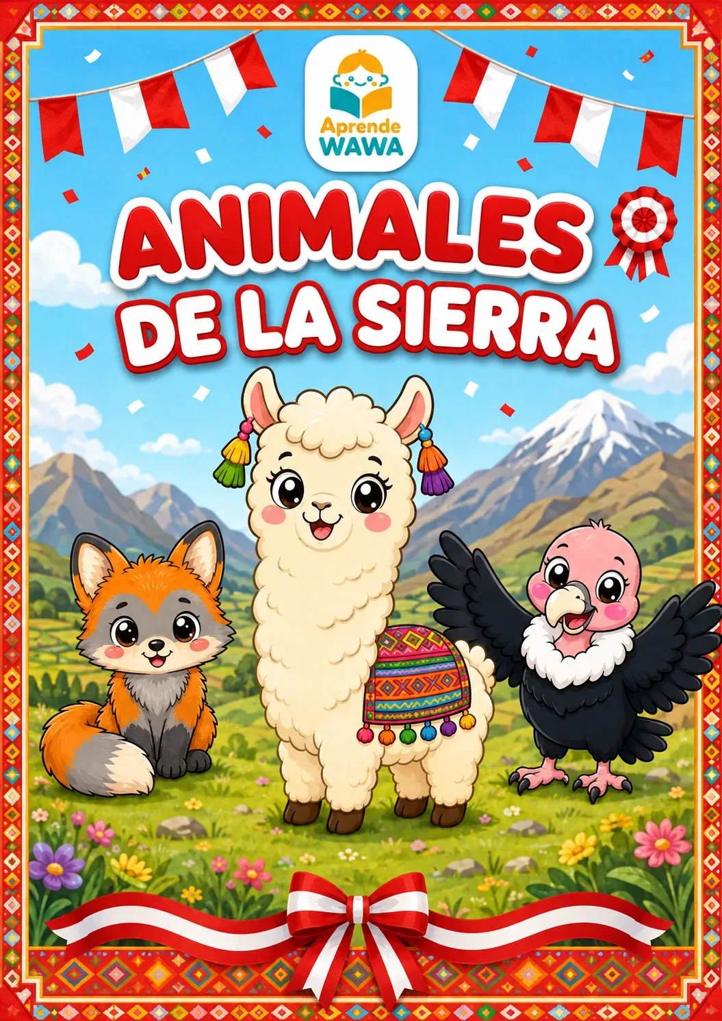 Vista previa de Animales de la Sierra Peruana – Láminas ilustradas + Fichas para colorear