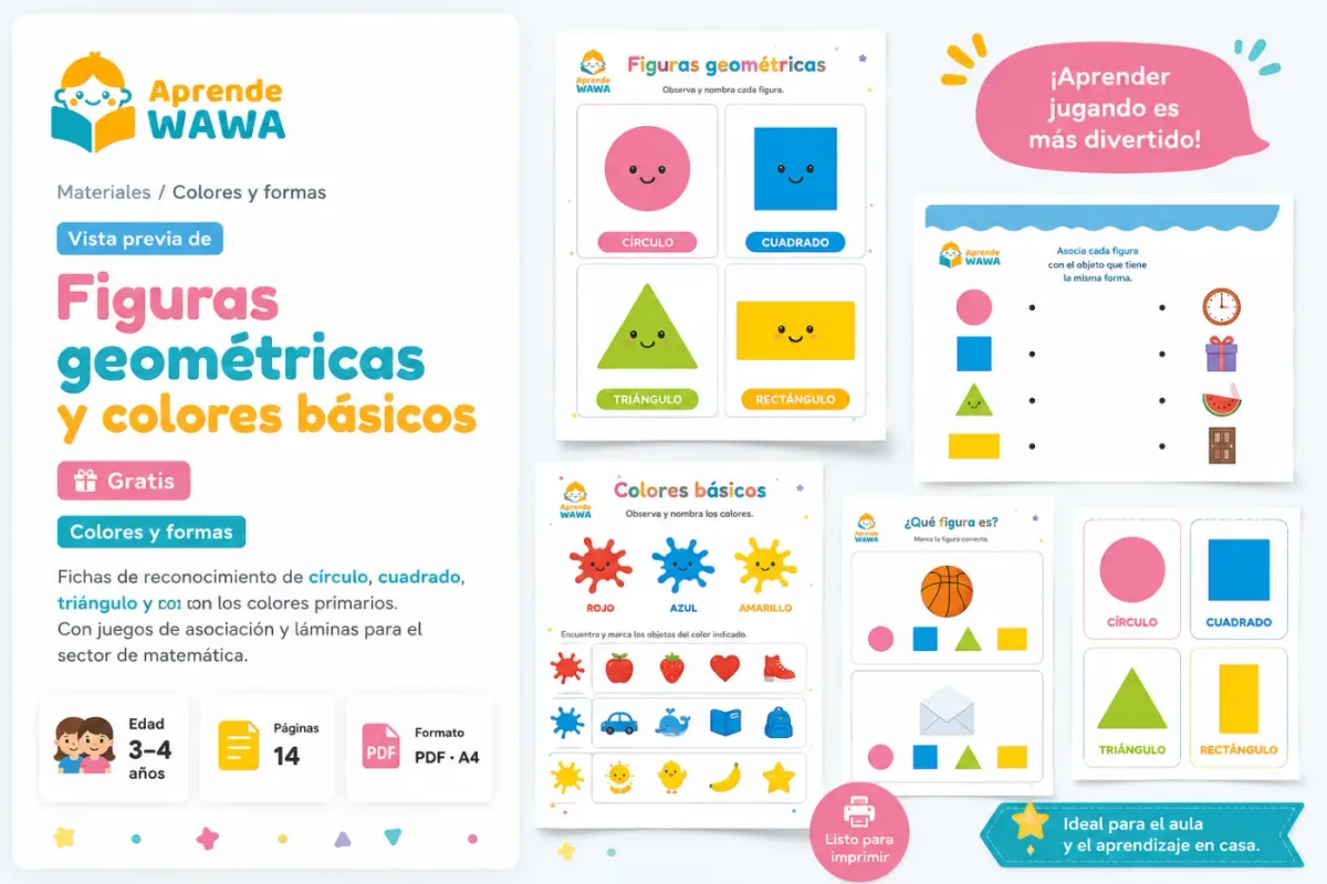Vista previa de Figuras geométricas y colores básicos