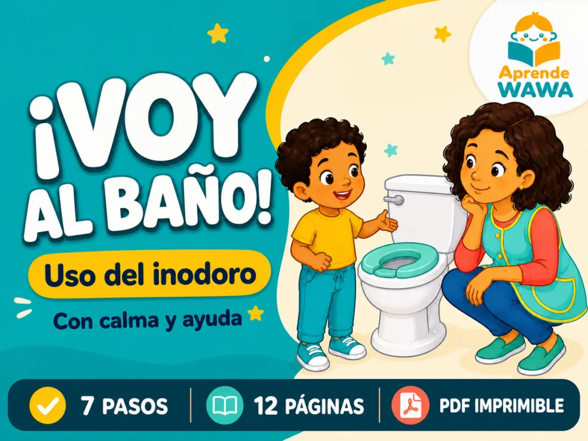 Vista previa de Pasos para el uso del inodoro para niños de jardín